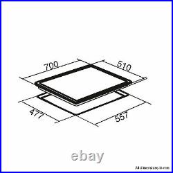 SIA 60cm White Single Electric True Fan Oven & 70cm White 5 Burner Gas Glass Hob