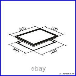 SIA BISO11SS 60cm Black Single Electric True Fan Oven & 4 Zone Induction Hob