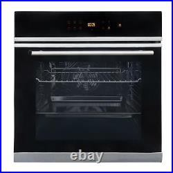 SIA BISO6SS 60cm Black Single Electric True Fan Oven & 5 Zone Induction Hob