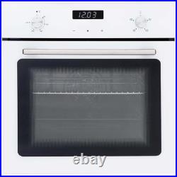 SIA SO103WH 60cm White Built In Single Electric True Fan Oven With Digital Timer