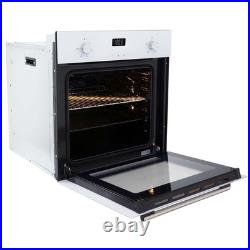 SIA SO103WH 60cm White Built In Single Electric True Fan Oven With Digital Timer