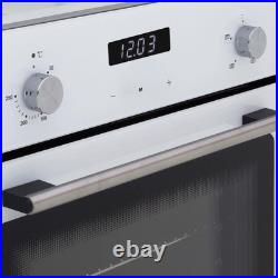 SIA SO103WH 60cm White Built In Single Electric True Fan Oven With Digital Timer