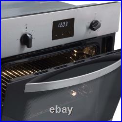 SIA SO112SS 60cm Stainless Steel Built in Digital Single Electric True Fan Oven