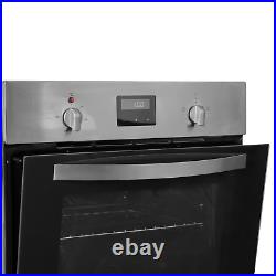 SIA Single Electric Fan Oven In Stainless Steel, 60cm & Digital Display FSOC59X