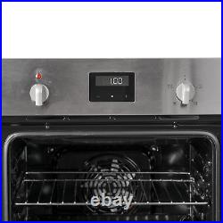 SIA Single Electric Fan Oven In Stainless Steel, 60cm & Digital Display FSOC59X