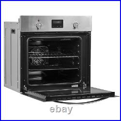 SIA Single Electric Fan Oven In Stainless Steel, 60cm & Digital Display FSOC59X