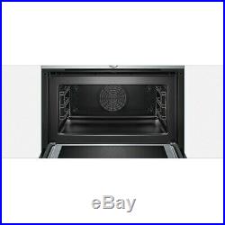 Siemens CM633GBS1B iQ700 Built In Compact Electric Single Oven with Microwave Fu