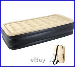 Single High Raised Air Bed Mattress With Built-In Electric Pump Camping Inflatable