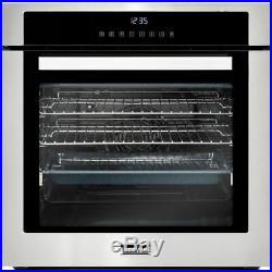 Stoves SEB602TCC A Rated Built In Electric Single Oven, Black / Silver