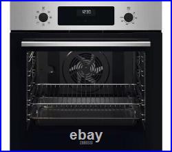 Zanussi FanCook ZOHCX3X2 Built In Electric Single Oven, Stainless Steel C872